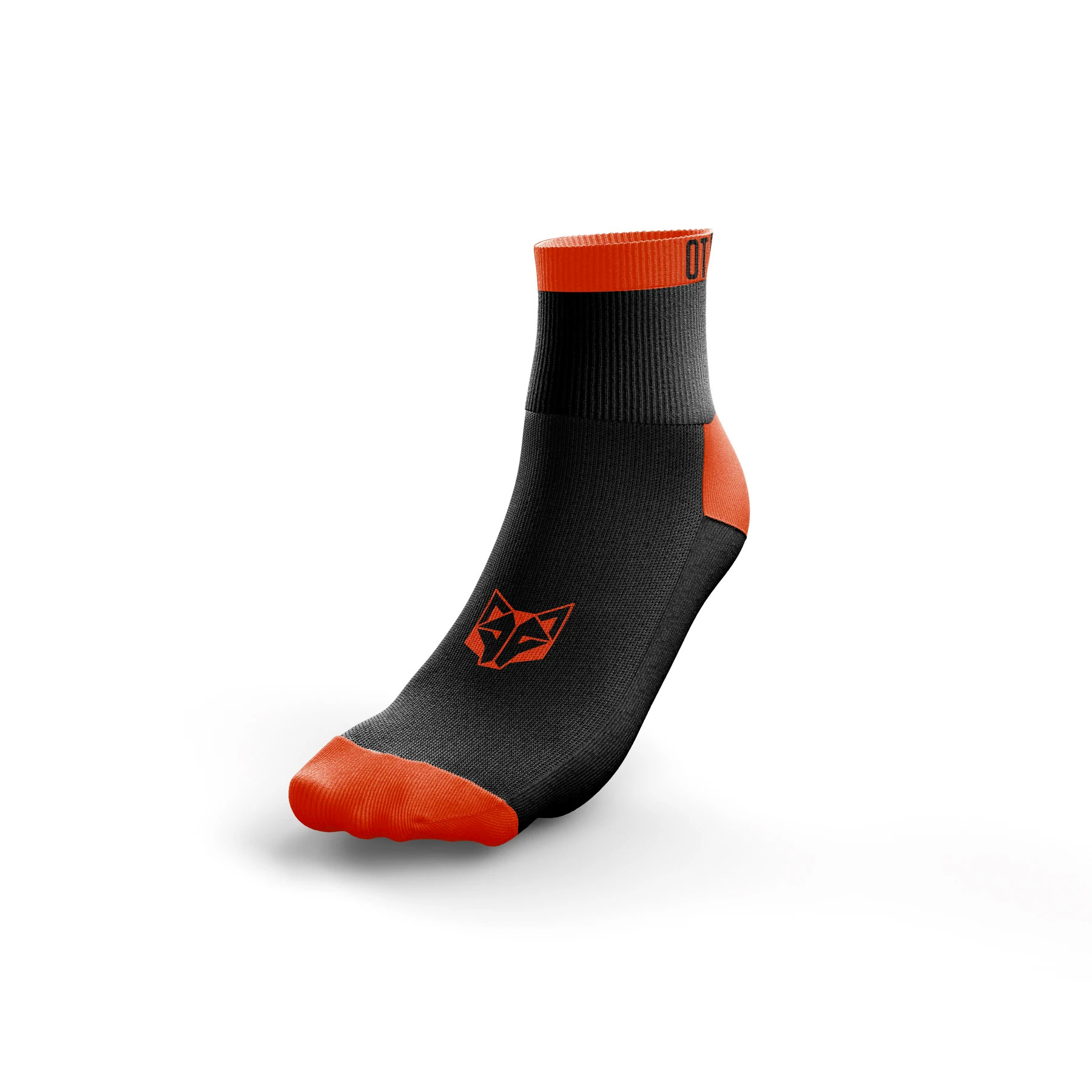 Calcetines de running Otso Low Black & Fluo Orange - Ultrarun