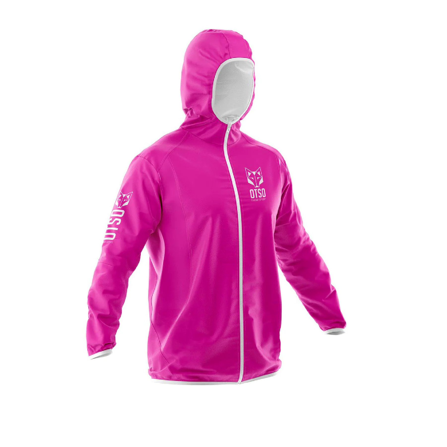 chaqueta impermeable-para running otso pink