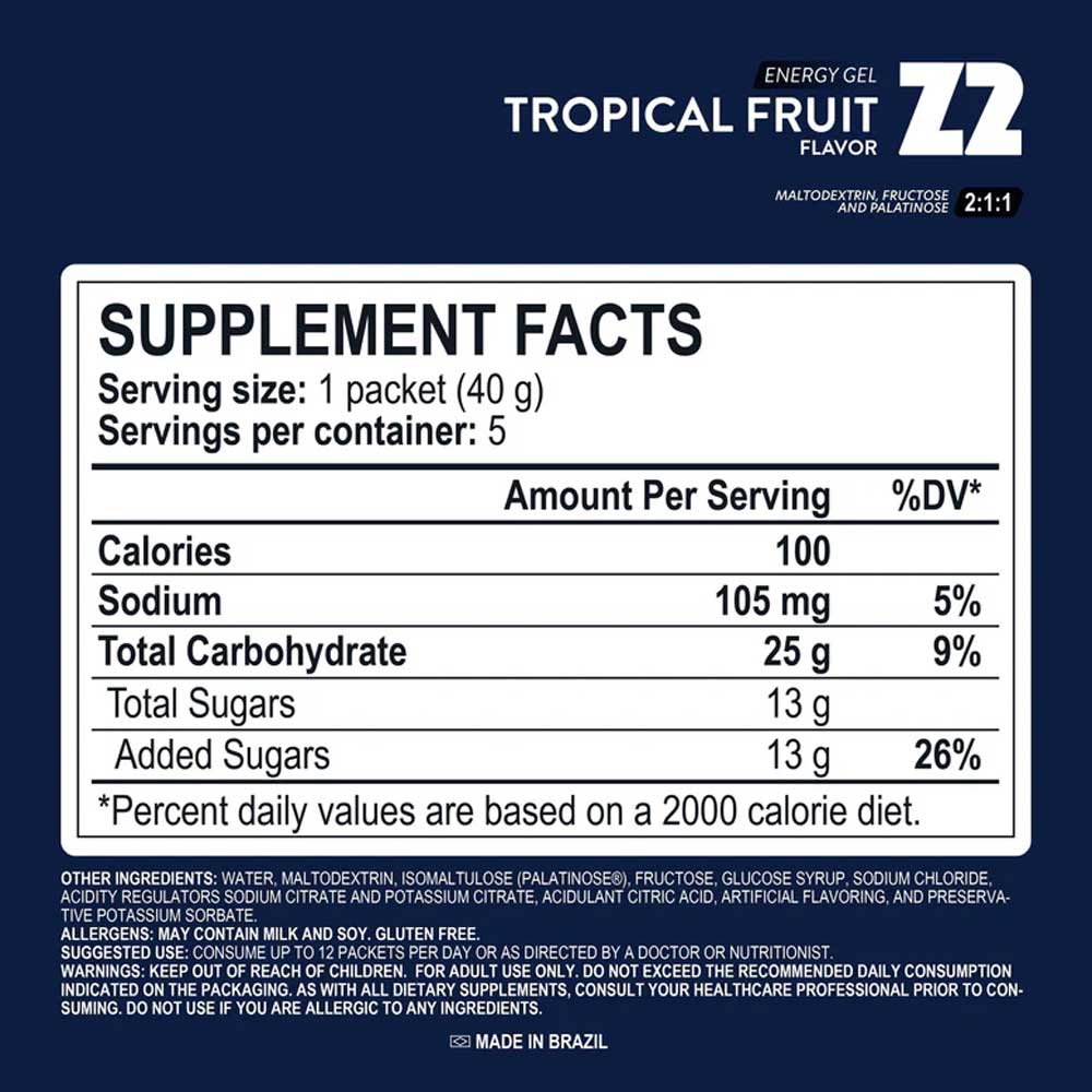 Gel Energético Z2 Tropical Fruit para corredores de running y trail running