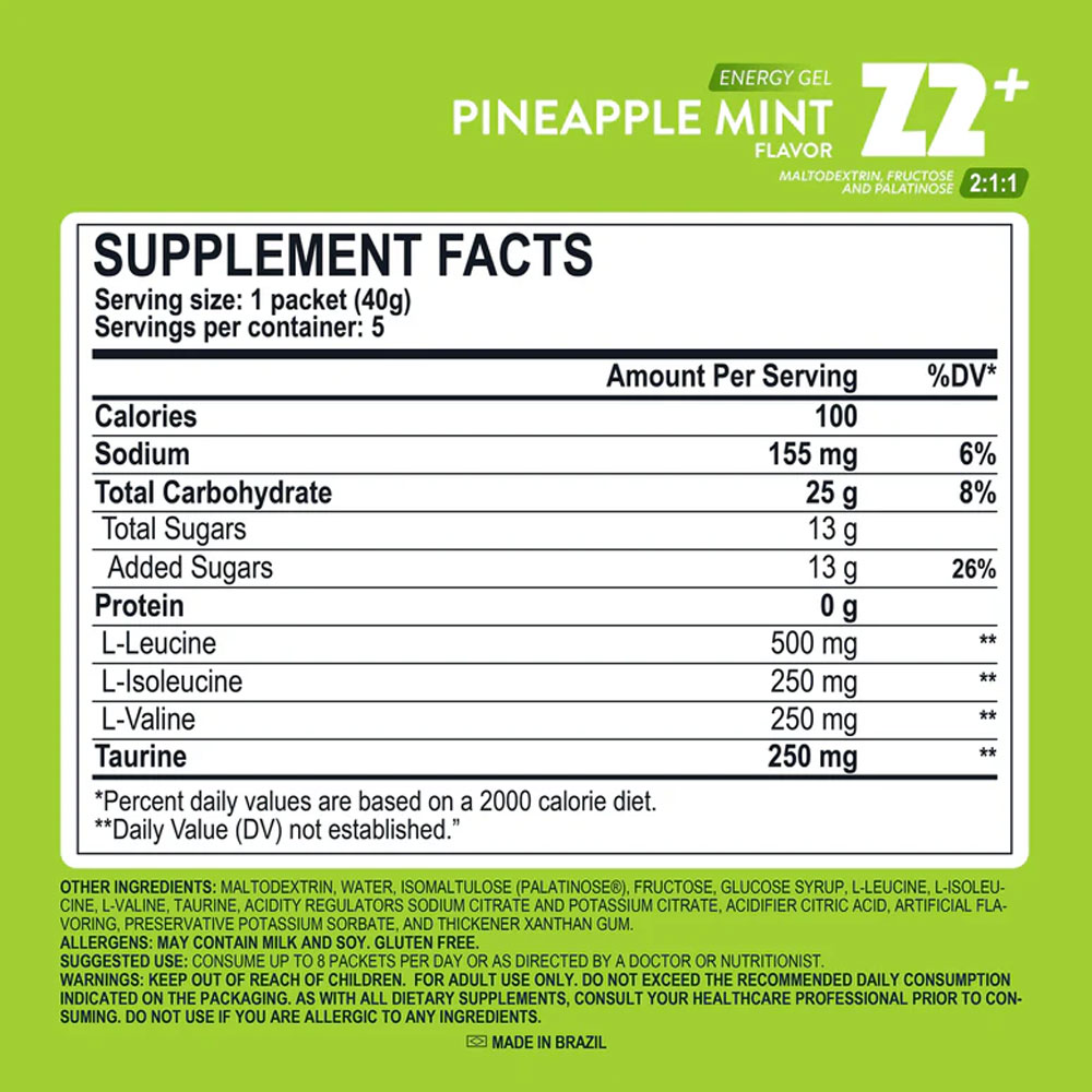 Deportista consumiendo Gel Energético Z2 Pineapple Mint durante entrenamiento.
