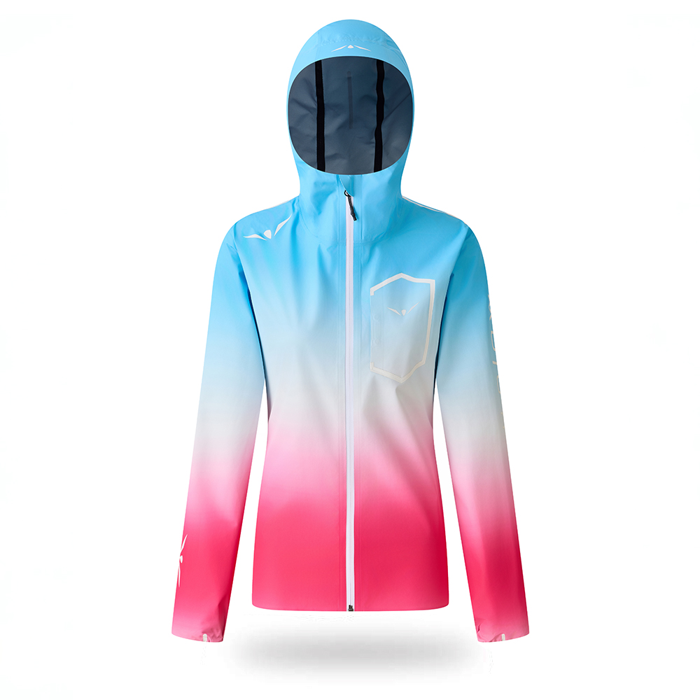 Chaqueta impermeable Uglow Vapor Aray C2 para mujer, diseño 100% sin costuras, ideal para trail running y running en lluvia.