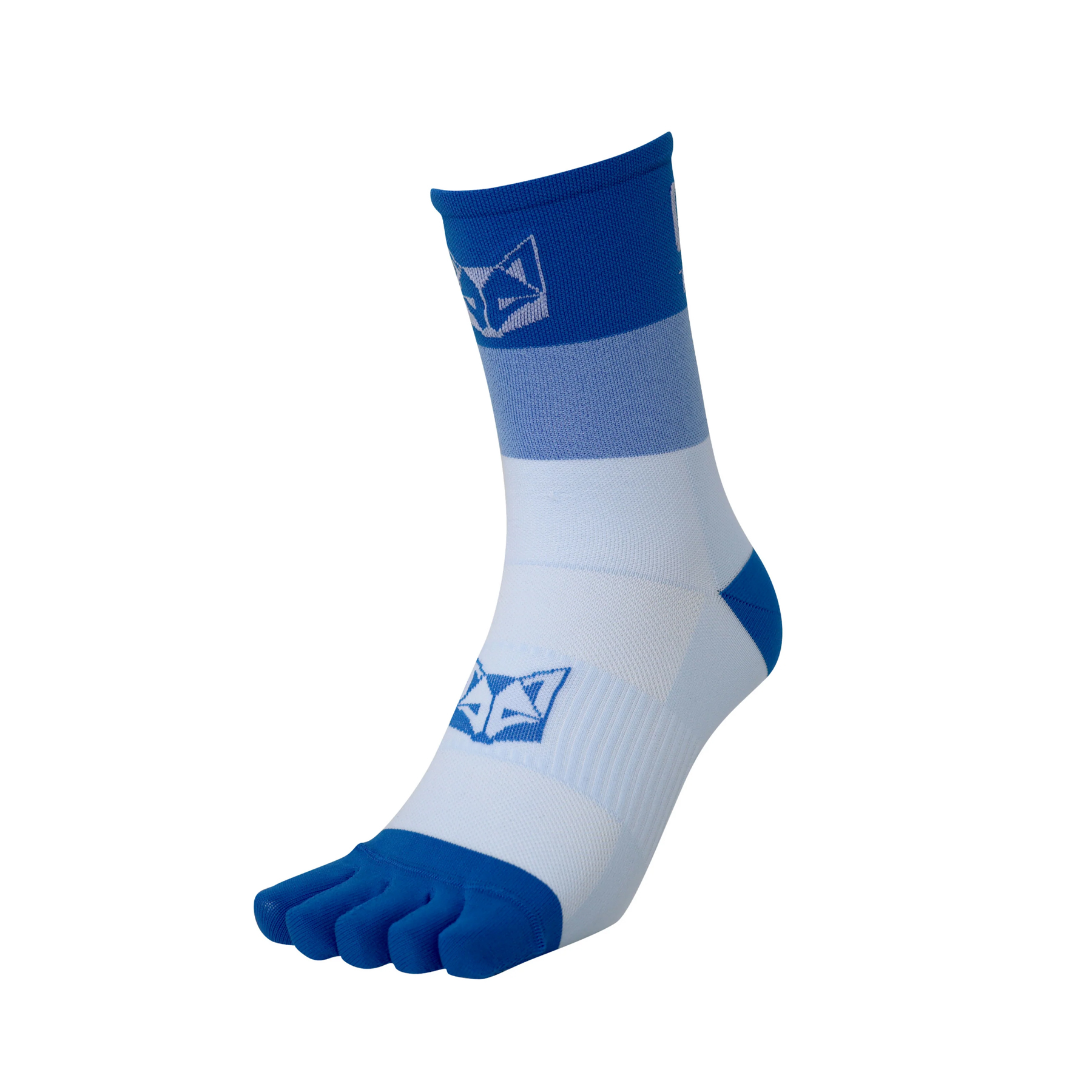 Calcetines Otso con dedos para running color blue, ligeros, transpirables y antiampollas.