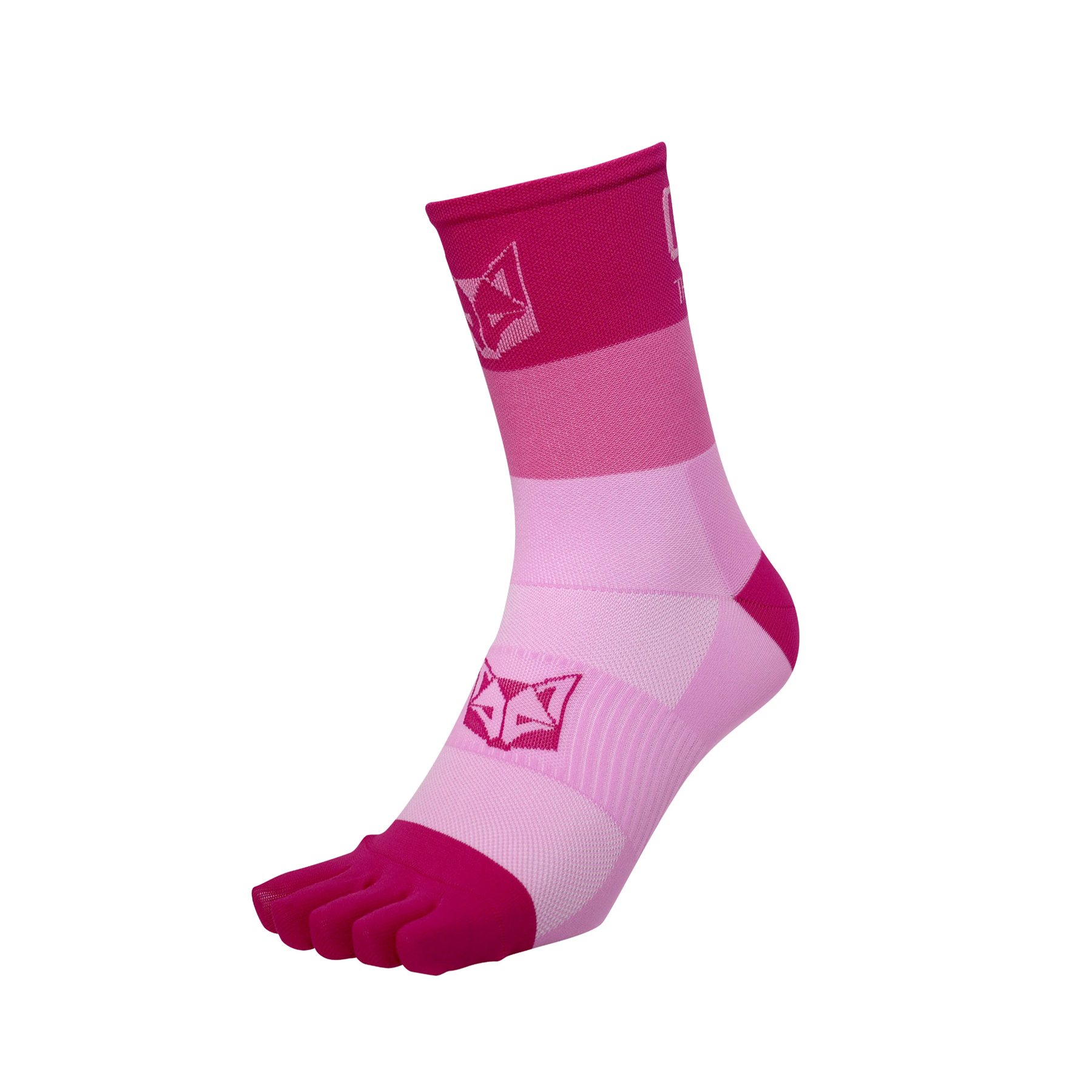 Calcetines Otso con dedos para running color pink – calcetines deportivos antiampollas ligeros y transpirables