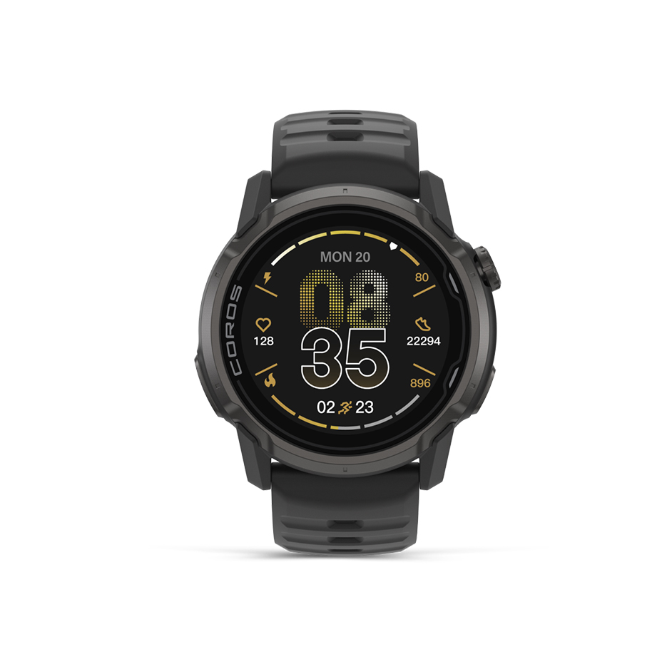 Reloj GPS Coros Apex 4 42 mm color negro batería de larga duración