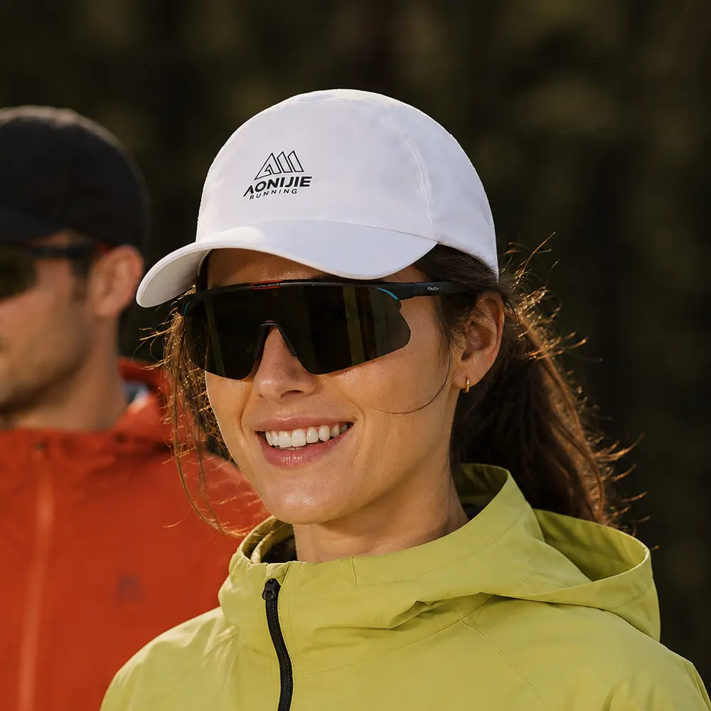 Jockey trail running impermeable Aonijie blanco con secado rápido