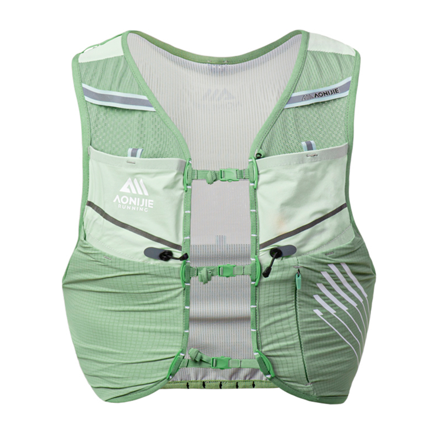 Mochila de hidratacion para Trail Running Aonijie LEAP Series 5L color verde
