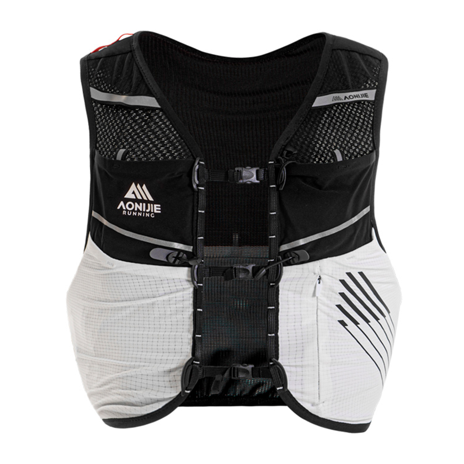 Mochila para trail running Aonijie LEAP Series 5L azul ultraliviana con porta bastones y ajuste ergonómico para largas distancias