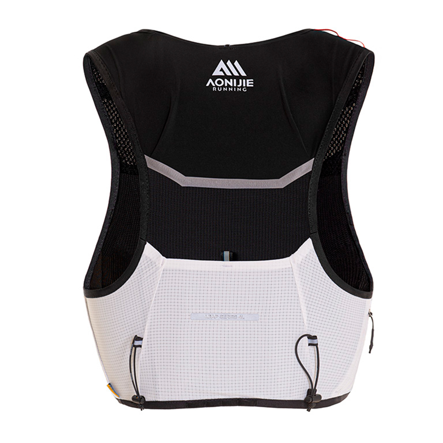Mochila trail running 5 litros con múltiples bolsillos de acceso rápido para hidratación, geles y accesorios.