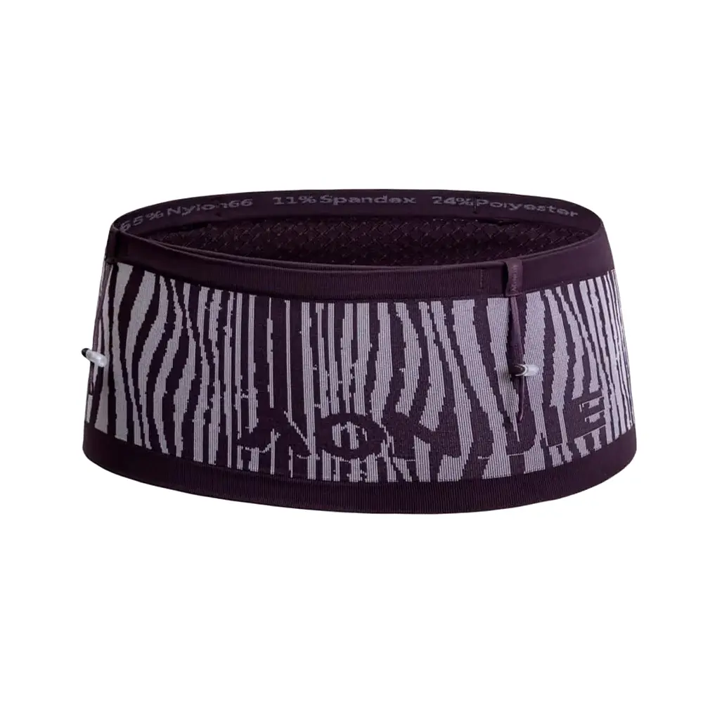 Cinturon_Running_Trail_Running_AONIJIE_red_wine_01 Cinturón running y trail running AONIJIE Stripe Wine Red con diseño tubular y almacenamiento 360 grados.