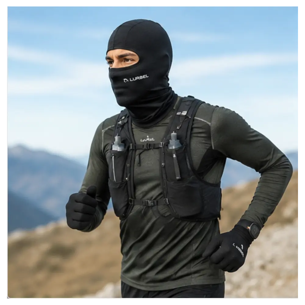 PASAMONTAÑA-BALACLAVA-SPIDER Pasamontañas Lurbel Balaclava Spider Black para trail running y ciclismo