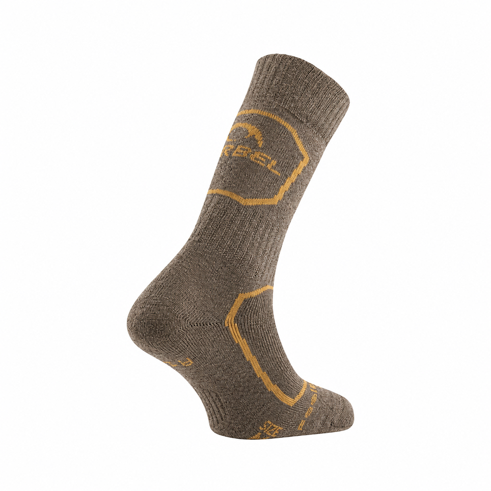Detalle del tejido de lana merino en calcetines Lurbel Everest Five.