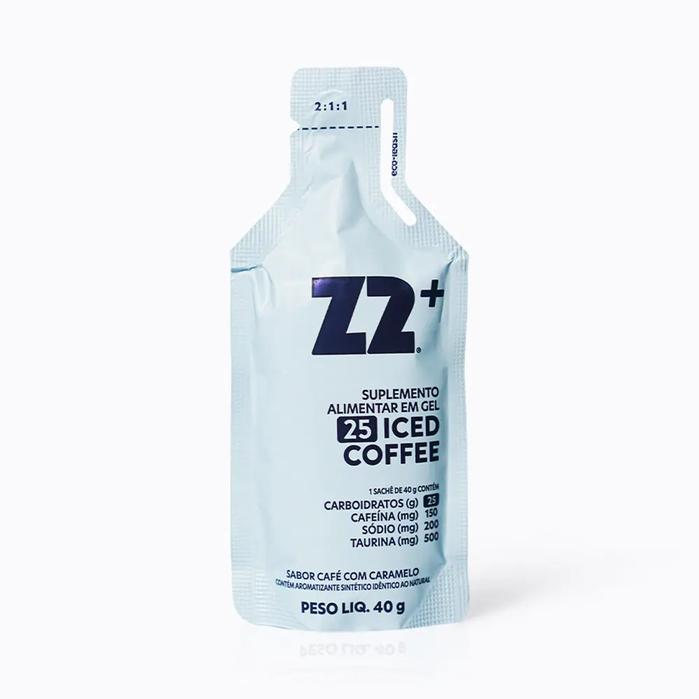 Energy Gel Z2+ Iced Coffee con 150 mg de cafeína y sabor a café helado