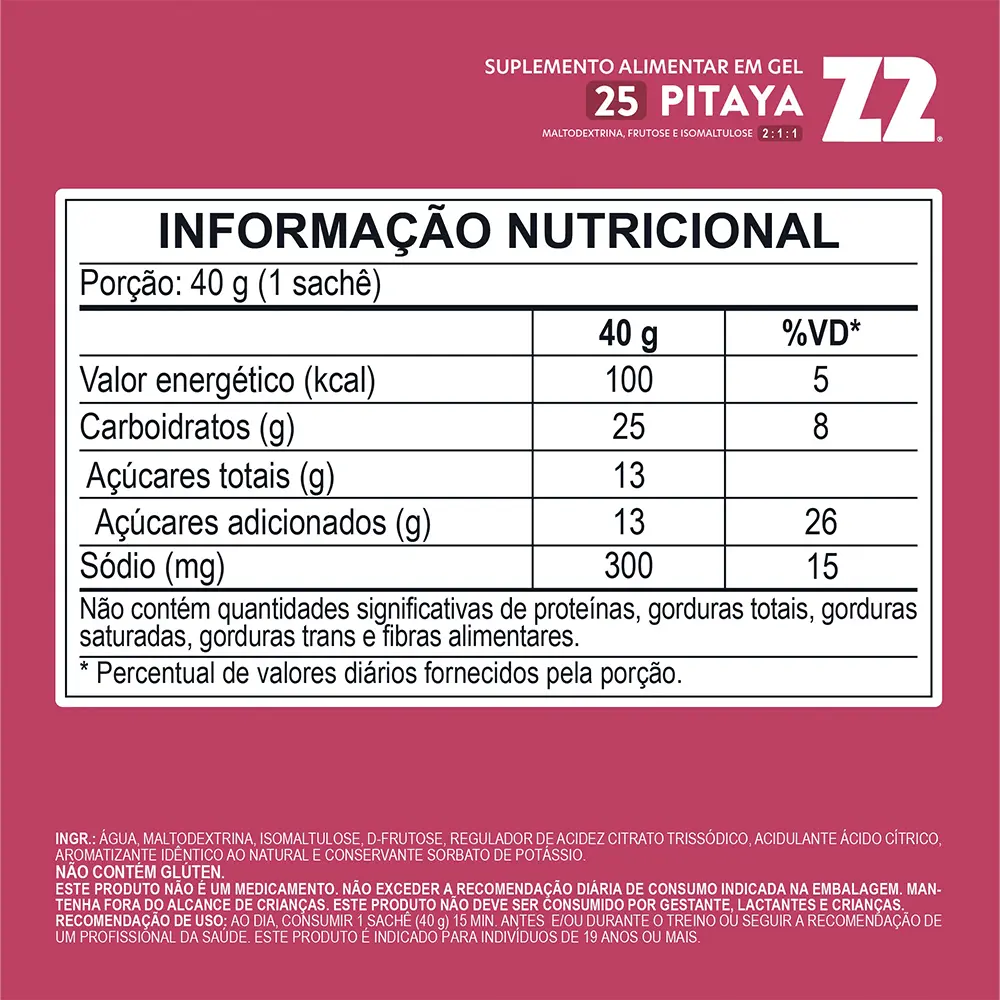 Gel energético sabor pitaya para running, trail running y ciclismo